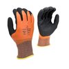 Radians Radians¬Æ Latex Dipped Gloves, 13 Gauge, Orange/Black, L, 1 Pair RWG18L